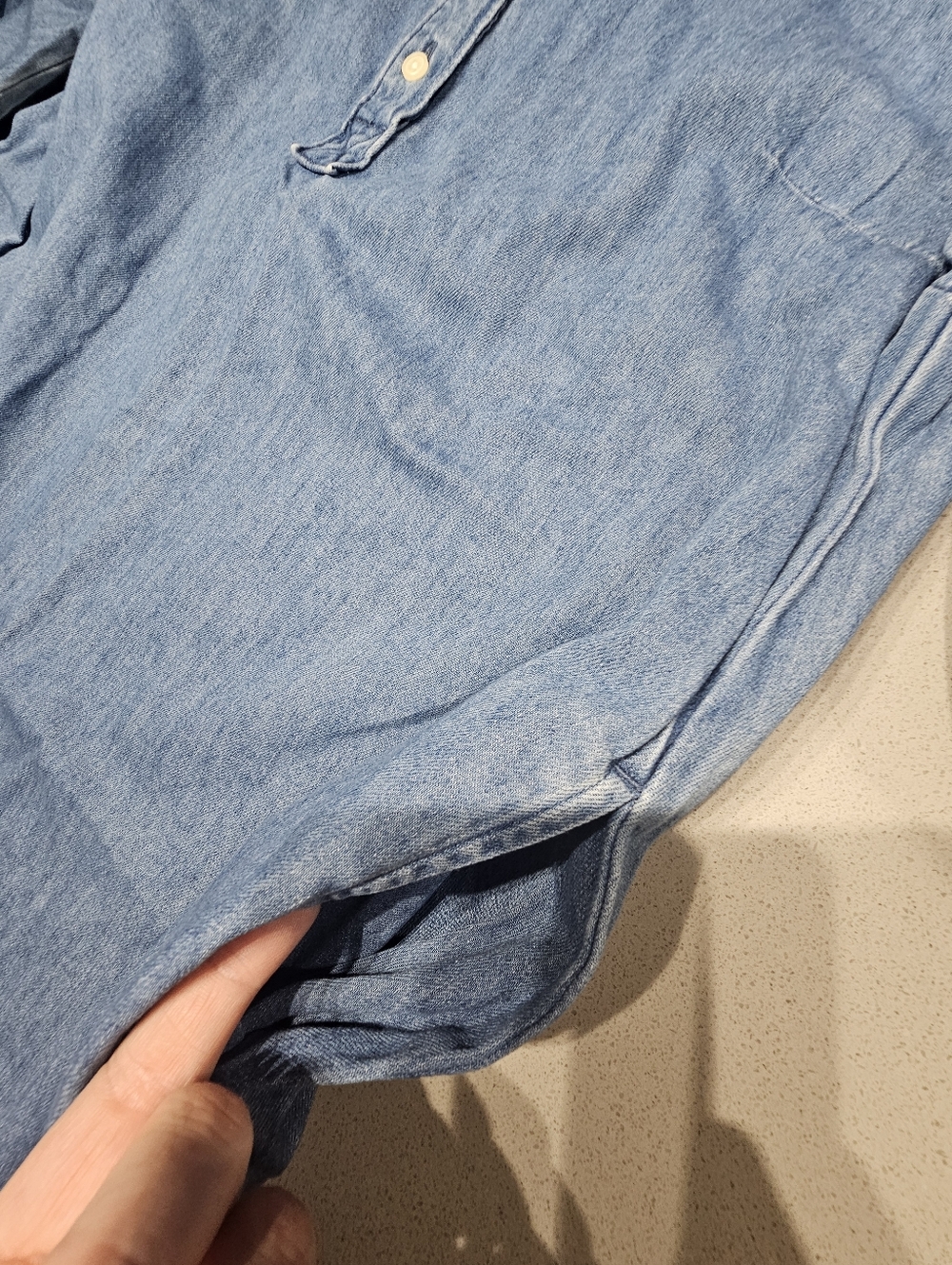 GAP Robe Midi En Denim Véritable Bleue Claire - Picture 5 of 7